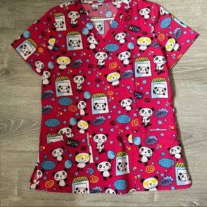 Panda Scrub Top
